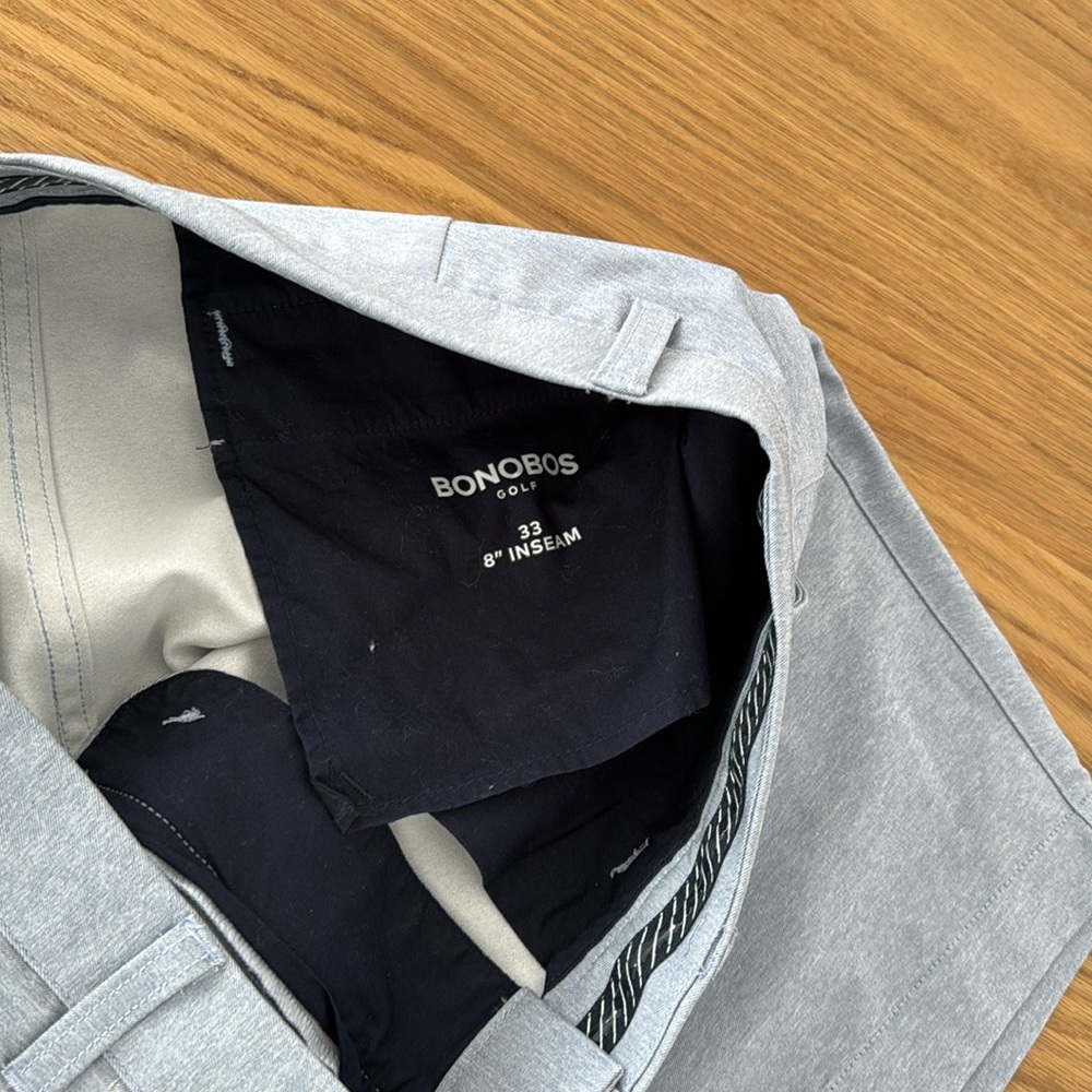 Men’s Bonobos golf shorts size 33 grey blue excellent condition - Picture 5 of 6